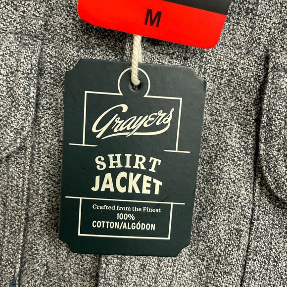 NEW Grayers Men's M Cold Weather Rated Button Up Shirt Jacket Gray - Picture 5 of 8